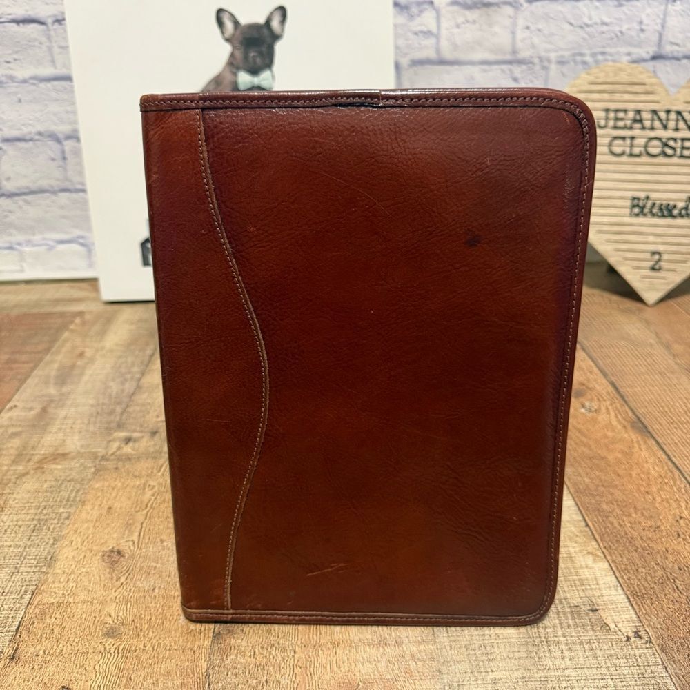 Jack Georges Leather Business Organizer Pad Folio Portfolio Folder - Vintage